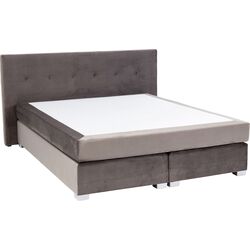 Boxspring Bed Lux Velvet Taupe 160x200
