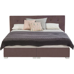 Boxspring Bed Lux Velvet Brown 160x200