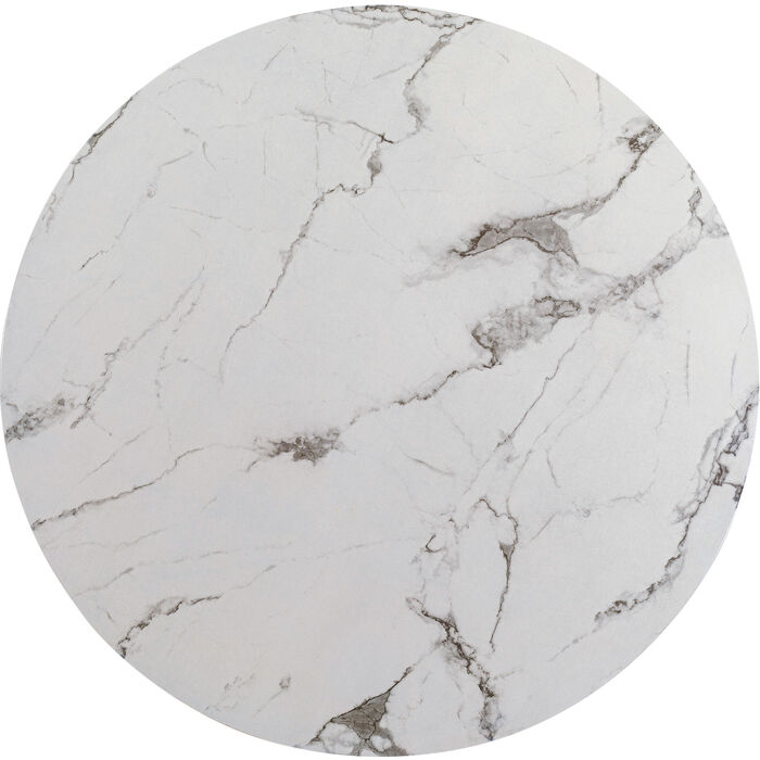 plateau de table Schickeria marbre blanc Ø80c