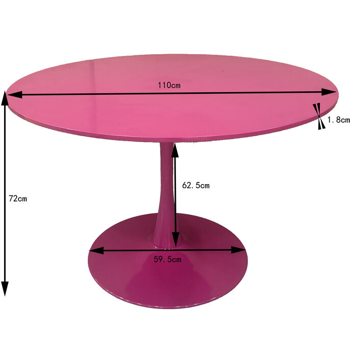 Tischplatte Schickeria Pink Ø110cm