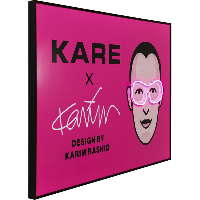 Gerahmtes Bild LED KARE x Karim Rashid 120x80cm