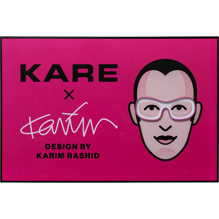 Gerahmtes Bild LED KARE x Karim Rashid 120x80cm