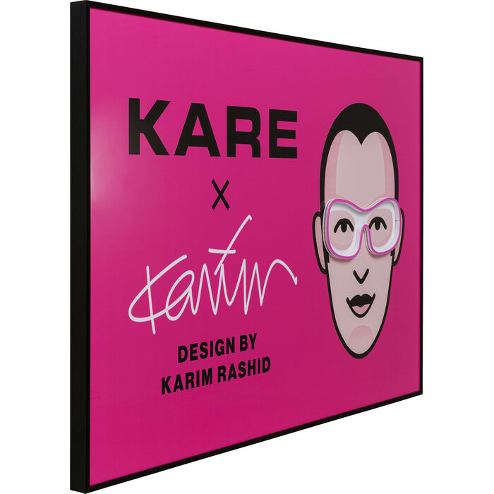 Gerahmtes Bild LED KARE x Karim Rashid 120x80cm