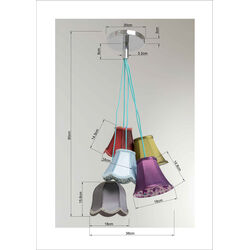 Hängeleuchte Saloon Flowers 5er