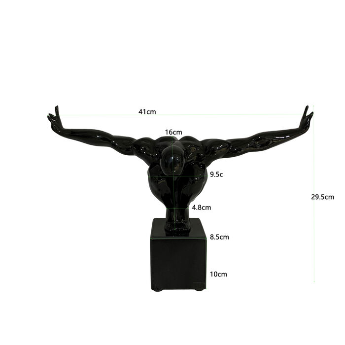 Deko Objekt Athlet Black Small 43cm