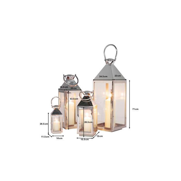 Laterne Giardino Silver (4/Set)