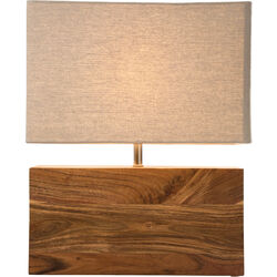 Table Lamp Rectangluar Wood Nature 43cm