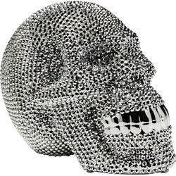 Money Box Skull Crystal Silver