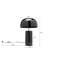 Table Lamp Loungy Black 38cm