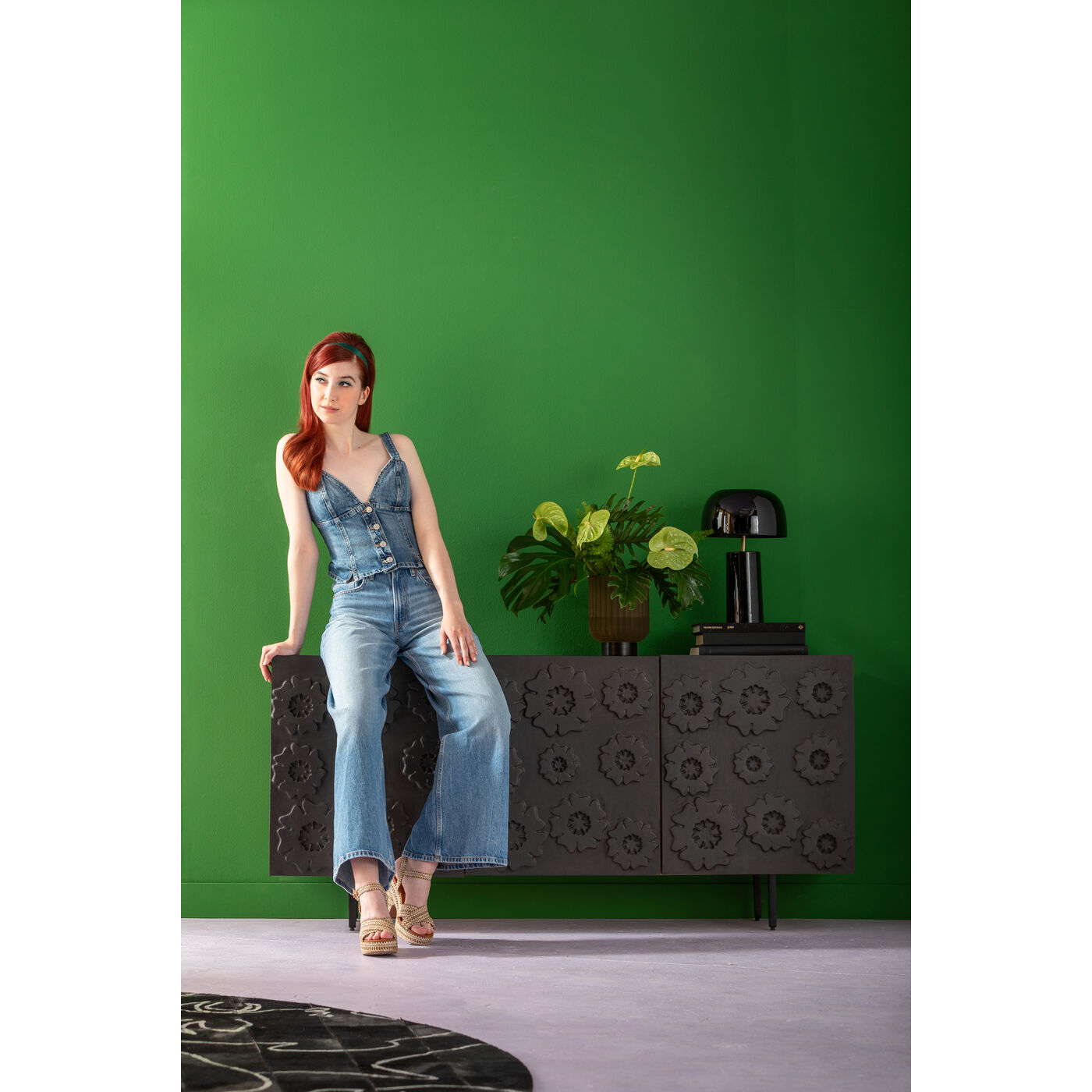 Table Lamp Loungy Black 38cm KARE Croatia