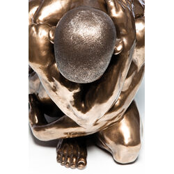 Figura decorativa Nude Man Hug bronzeo 54cm