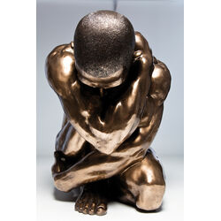 Deko Figur Nude Man Hug Bronze 54cm