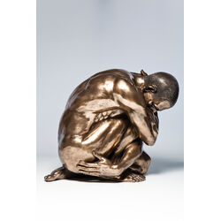 Deko Figur Nude Man Hug Bronze 54cm