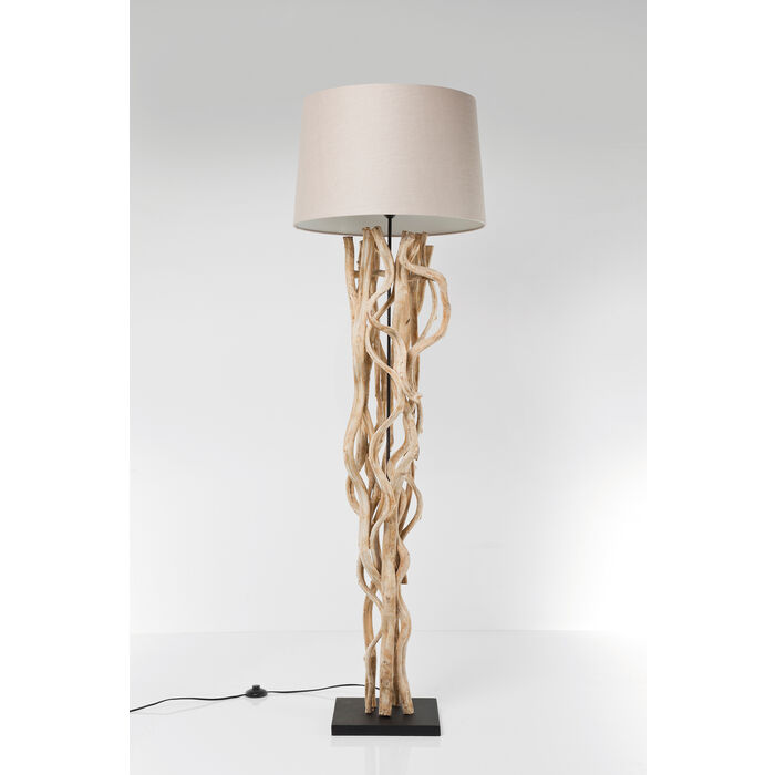 Floor Lamp Scultra Kare Design, Natural Acacia Wood Floor Lamp Base