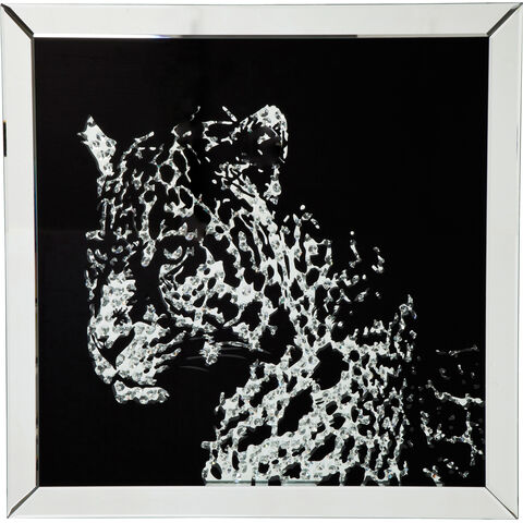 Picture Frame Mirror Leopard 80x80cm