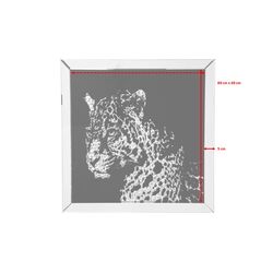 Gerahmtes Bild Mirror Leopard 80x80cm