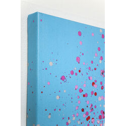 Tableau Touched Flower Boat bleu-fuchsia 120x160cm