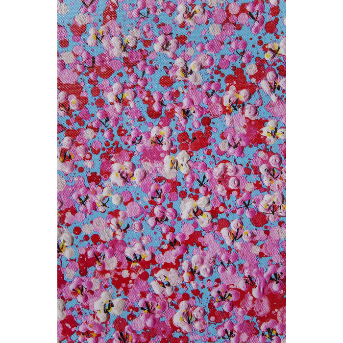 Cuadro Touched Flower Boat azul rosa 120x160cm