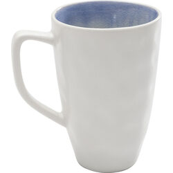Mug Crackle White Blue