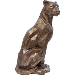 Deco Figurine Sitting Cat Rivet Copper