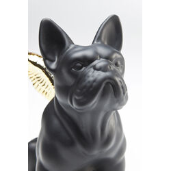 Figura decorativa Sitting Angel Dog oro-nero