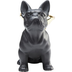 Deko Figur Sitting Angel Dog Gold-Schwarz