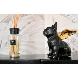 38719 - Deco Figurine Sitting Angel Dog Gold-Black