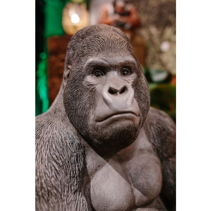 Deko Figur Monkey Gorilla Side XL Schwarz 76cm