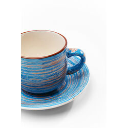 Coffee Cup Swirl Blue (2/part)