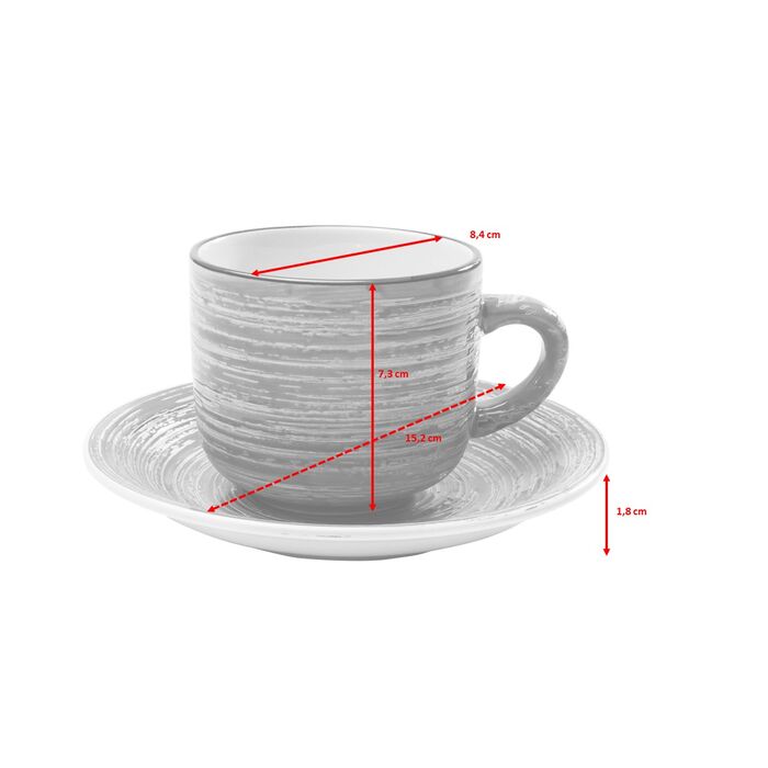 Coffee Cup Swirl Blue (2/part)
