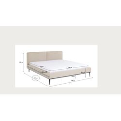 40082 - Bett East Side Kaila Beige 160x200cm