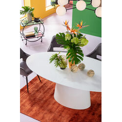 Ausziehtisch Benvenuto Weiß Glossy 200(50)x110cm