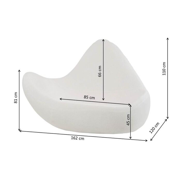 Sessel Glow Wave XXL Gelb 164cm