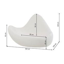 Sessel Glow Wave XXL Pink 164cm