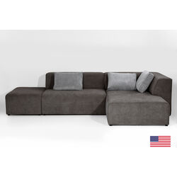 Corner Sofa Infinity Ottomane Dark Grey Right