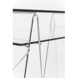 Desk Polar Chrome 8 mm tempered glass