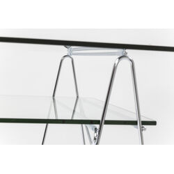 Desk Polar Chrome 8 mm tempered glass