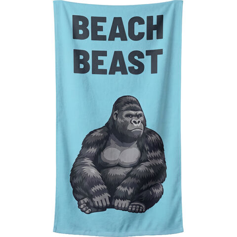 Beach Towel Beast 90x170cm blue