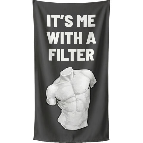 Beach Towel Filter Boy 90x170cm grey