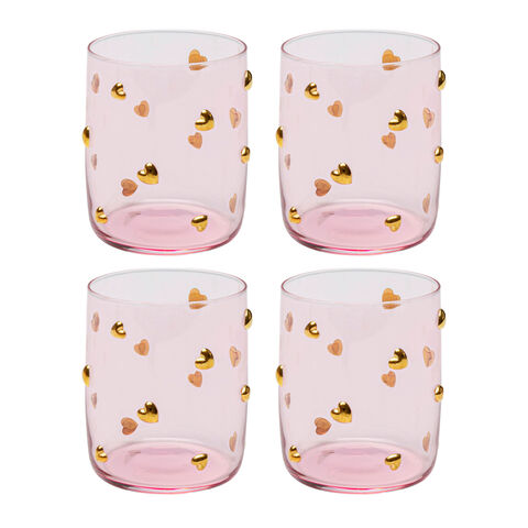 Tumbler Party Hearts 9cm (4/Set)