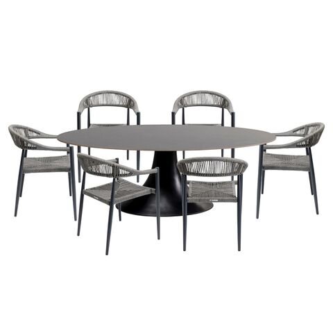 Garden Set Palma Possibilita 220cm Grey 7/Set