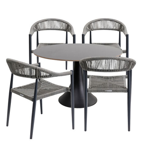 Garden Set Palma Possibilita Ø120cm Grey 5/Set