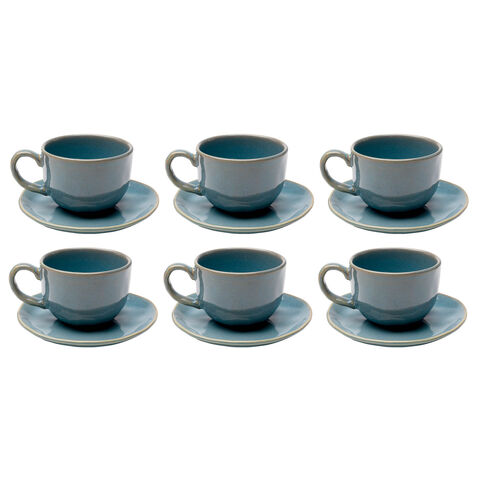 Coffee Cup Organic Turquise (6/part)