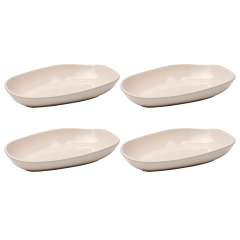Plate Organic Cream 25cm (4/Set)