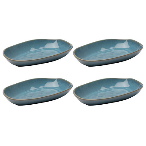 Plate Organic Turquise 25cm (4/Set)