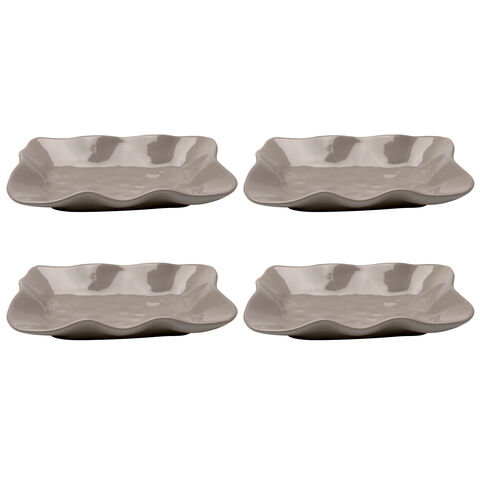 Fuente Organic Gris 17x26cm (4/Set)