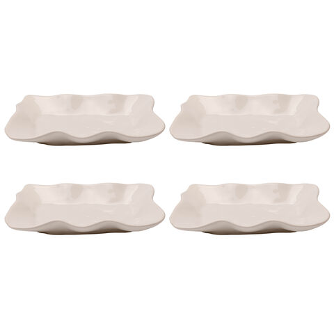 Fuente Organic Crema 17x26cm (4/Set)