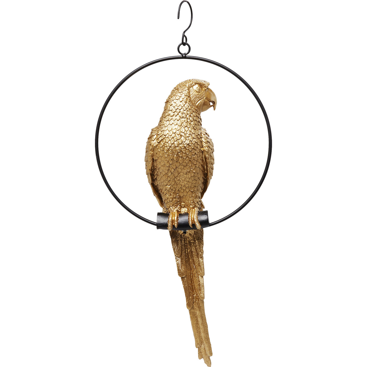 Objeto decorativo Swinging Parrot oro