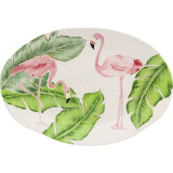 Plate Flamingo Holidays Oval 40cm