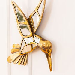 Wall Decoration Hummingbird Mirror 27x32cm